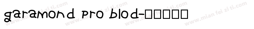garamond Pro blod字体转换